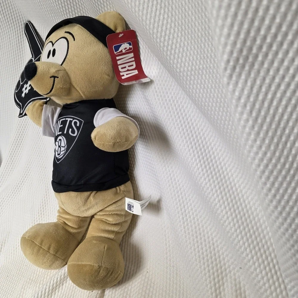 2021 Brooklyn NY Nets NBA Bear Stuffed Animal Plush 14 #1 Basketball Foam Finger